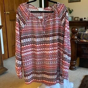 𝅺FRED David Como NWT Size XL Bohemian Blouse